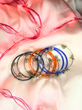 Multi Color Raindrop Bangles + Kashmiri Ghungru Bangles